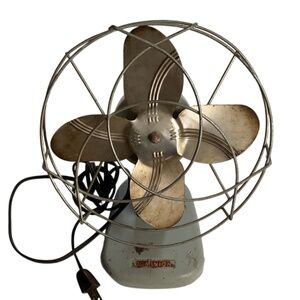 Vintage Dominion Table Top Metal Fan, Retro and Very Cool!